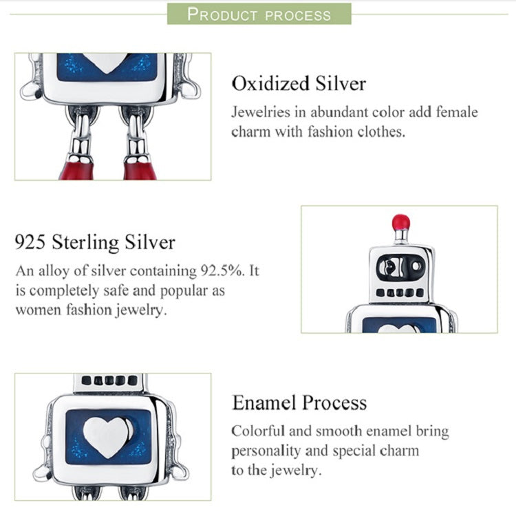Orecchini robot in argento sterling S925 che gocciolano olio Orecchini ipoallergenici, SCE477