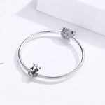 Perline sfuse con ciondoli per accessori per bracciale fai da te in argento sterling S925 con piccola volpe