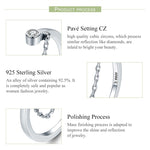 Bracciale in argento con zirconi Anello aperto da donna in argento sterling S925, SCR216