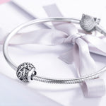 Bracciale fai da te con perline con lettera in argento sterling S925 con perline, SCC1158