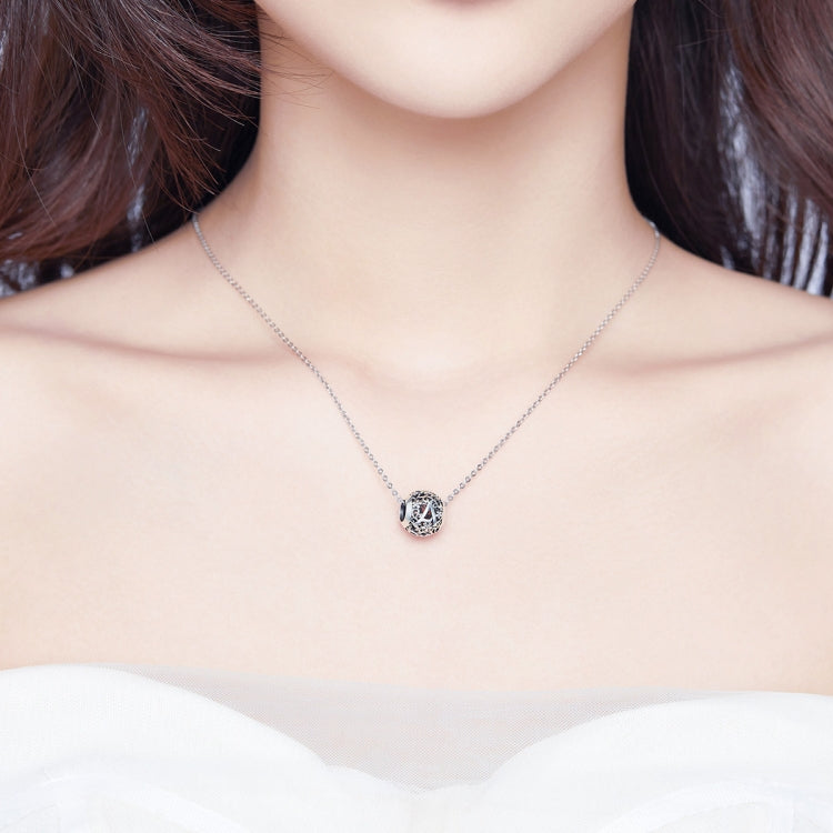 Bracciale fai da te con perline con lettera in argento sterling S925 con perline, SCC1158