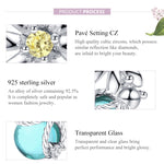 Bracciale con perline fai-da-te in argento sterling S925 con perline sfuse in cristallo di margherita e lucciola