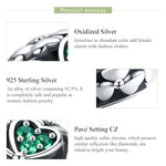 Accessori per bracciale fai da te con perline di trifoglio verde in argento sterling S925, SCC964