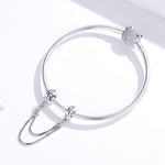 Accessori per braccialetti fai-da-te con catena di sicurezza a catena semplice a due strati in argento sterling S925, SCC1419