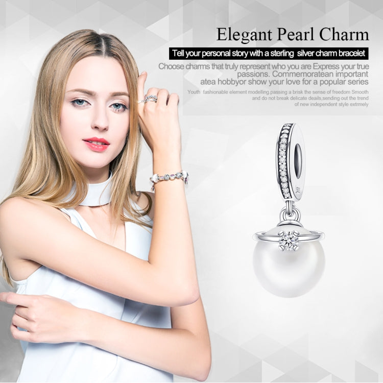 Accessori per bracciale fai da te con elegante perla in argento sterling S925, SCC137