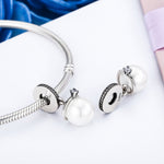 Accessori per bracciale fai da te con elegante perla in argento sterling S925, SCC137