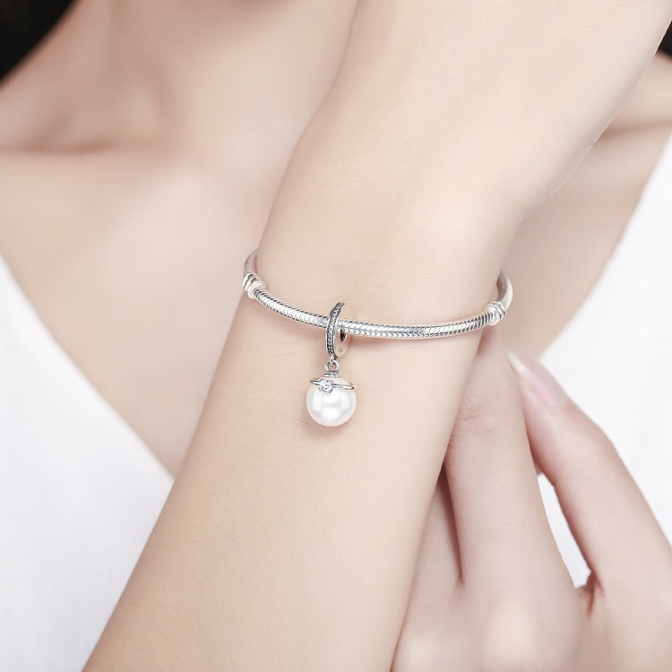 Accessori per bracciale fai da te con elegante perla in argento sterling S925, SCC137