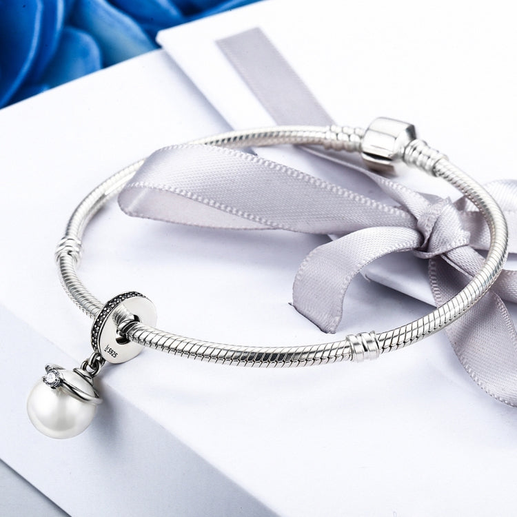 Accessori per bracciale fai da te con elegante perla in argento sterling S925, SCC137