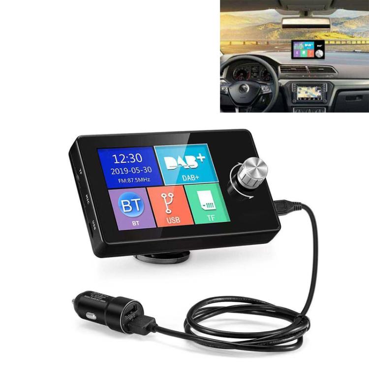 Ricevitore con schermo colorato DAB per auto da 2,8 pollici + trasmissione digitale Uscita AUX per inoltro FM, 2.8 inch
