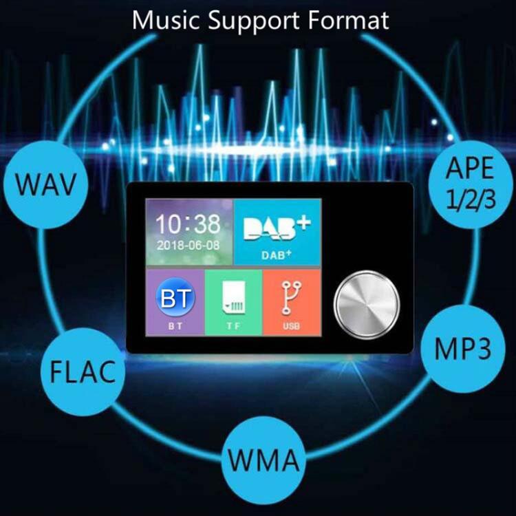 Ricevitore con schermo colorato DAB per auto da 2,8 pollici + trasmissione digitale Uscita AUX per inoltro FM, 2.8 inch