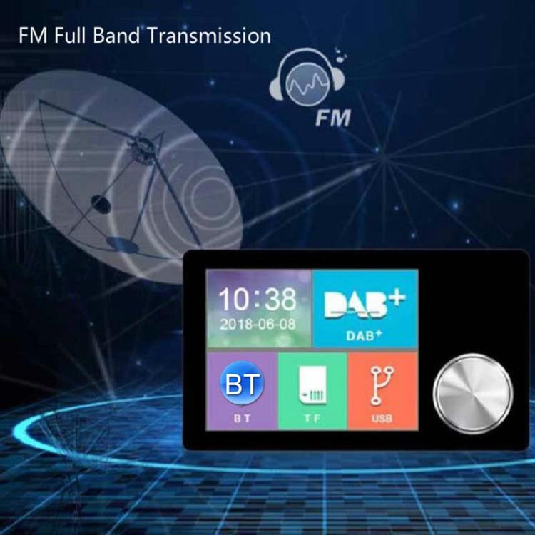 Ricevitore con schermo colorato DAB per auto da 2,8 pollici + trasmissione digitale Uscita AUX per inoltro FM, 2.8 inch