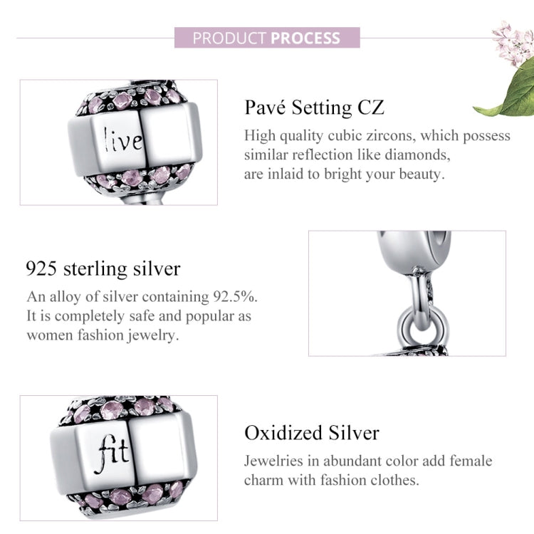 Accessori per braccialetti fai-da-te con ciondolo per cinturino per attrezzatura fitness in argento sterling S925, SCC1340