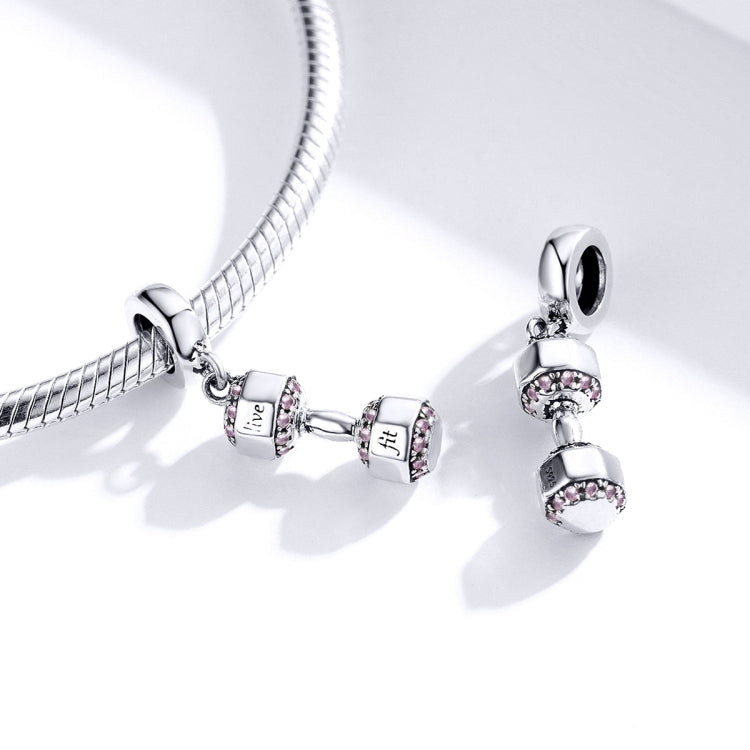 Accessori per braccialetti fai-da-te con ciondolo per cinturino per attrezzatura fitness in argento sterling S925, SCC1340