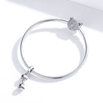 Accessori per braccialetti fai-da-te con ciondolo per cinturino per attrezzatura fitness in argento sterling S925, SCC1340