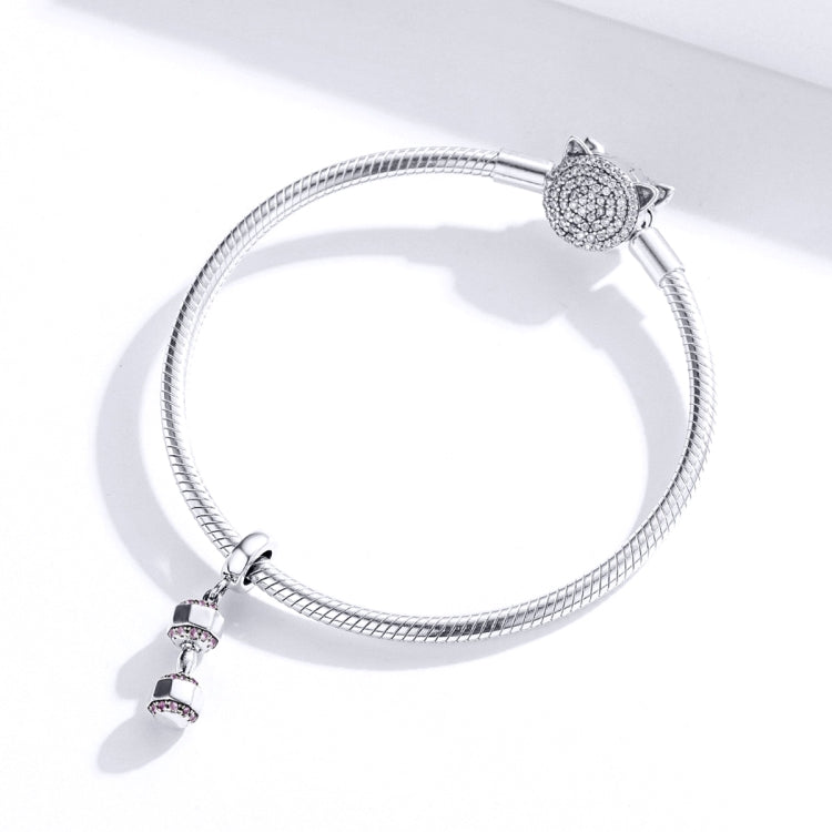Accessori per braccialetti fai-da-te con ciondolo per cinturino per attrezzatura fitness in argento sterling S925, SCC1340