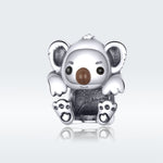 Accessorio braccialetto fai da te con perline animali Koala carino in argento sterling S925, SCC1304