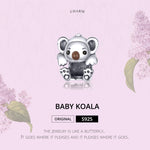 Accessorio braccialetto fai da te con perline animali Koala carino in argento sterling S925, SCC1304