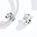 Accessorio braccialetto fai da te con perline animali Koala carino in argento sterling S925, SCC1304