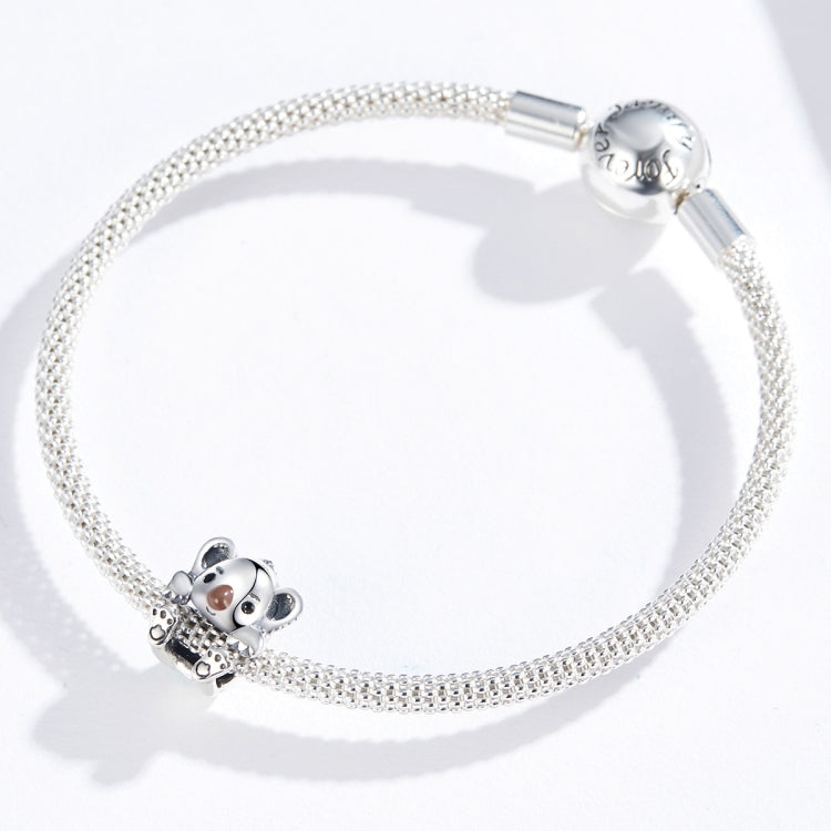 Accessorio braccialetto fai da te con perline animali Koala carino in argento sterling S925, SCC1304
