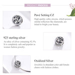 Accessori per bracciale fai da te con perline di fiori di rosa in argento sterling S925, SCC1189