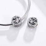 Accessori per bracciale fai da te con perline di fiori di rosa in argento sterling S925, SCC1189