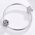 Accessori per bracciale fai da te con perline di fiori di rosa in argento sterling S925, SCC1189