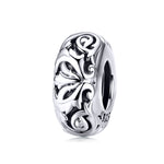Perline a forma di fiore classico in argento sterling S925 per bracciale fai da te