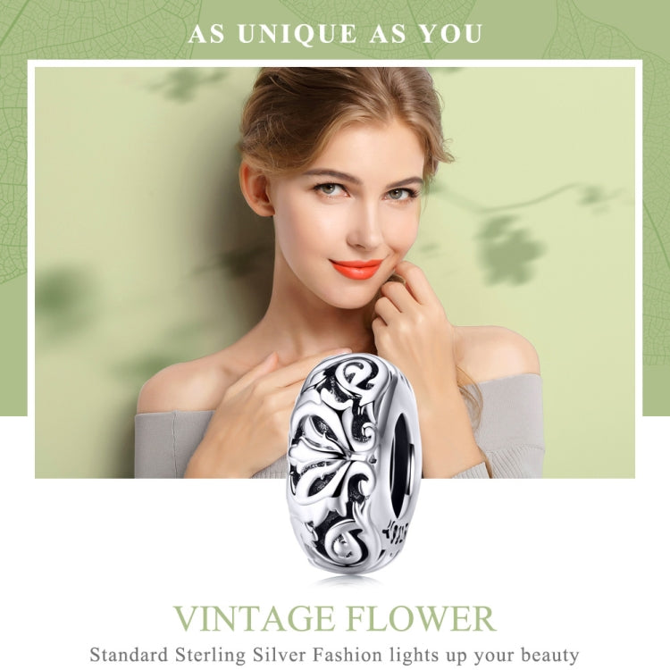 Perline a forma di fiore classico in argento sterling S925 per bracciale fai da te