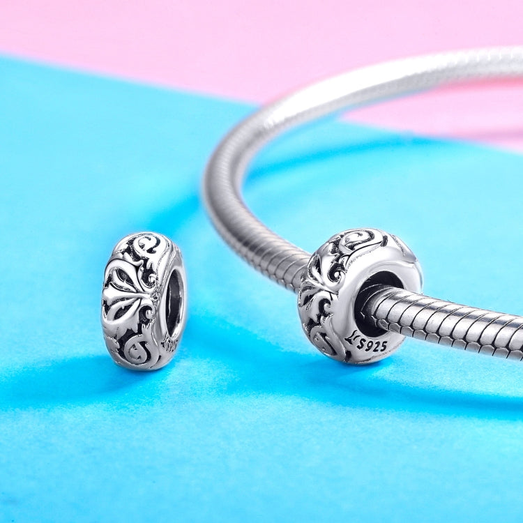 Perline a forma di fiore classico in argento sterling S925 per bracciale fai da te