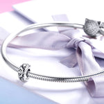 Perline a forma di fiore classico in argento sterling S925 per bracciale fai da te
