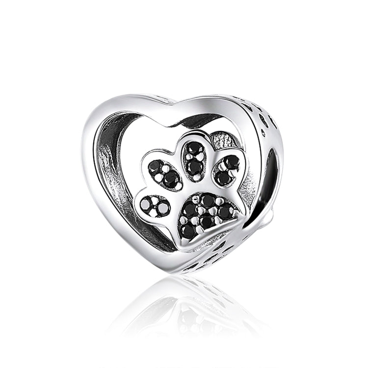 Perline per braccialetto fai-da-te con perline in argento sterling S925 con zirconi neri, SCC1191-BK