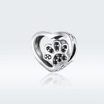 Perline per braccialetto fai-da-te con perline in argento sterling S925 con zirconi neri, SCC1191-BK