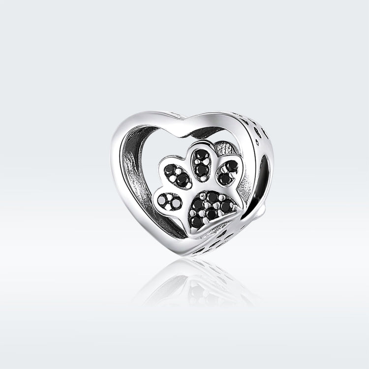 Perline per braccialetto fai-da-te con perline in argento sterling S925 con zirconi neri, SCC1191-BK