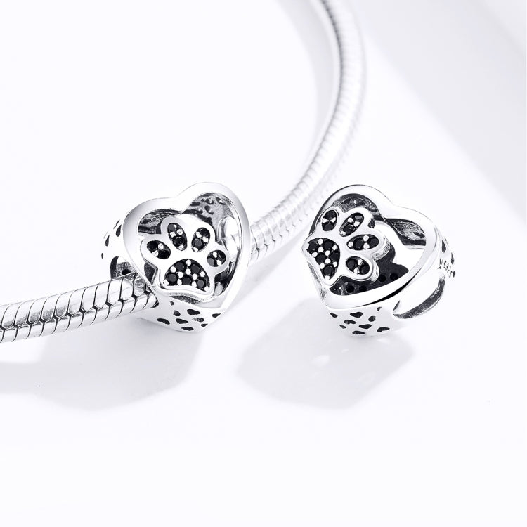 Perline per braccialetto fai-da-te con perline in argento sterling S925 con zirconi neri, SCC1191-BK