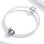Accessori per bracciale fai da te con ciondolo ardentemente amore a forma di cuore in argento sterling S925, SCC1508