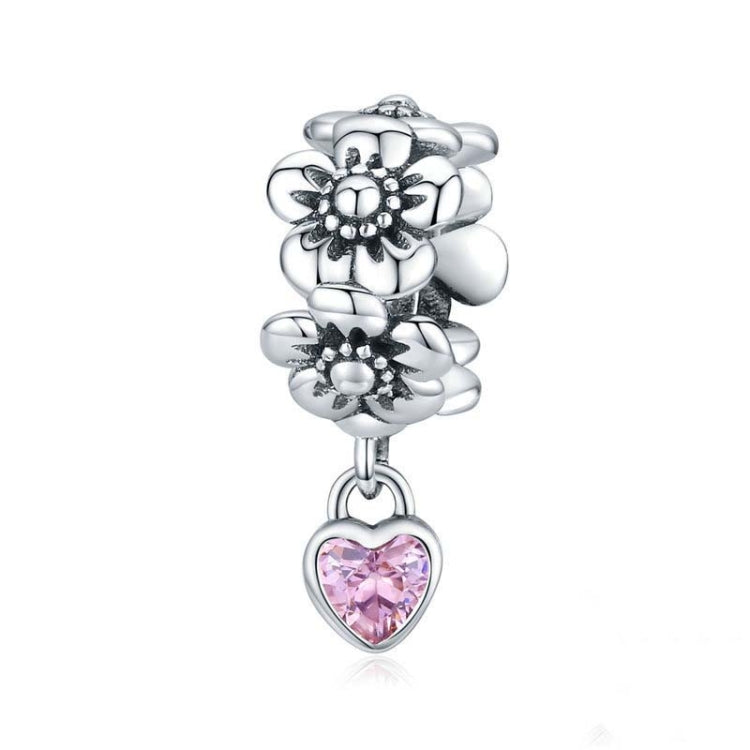 Accessori per bracciale fai da te con perline floreali in argento sterling S925, SCC1485
