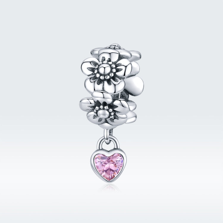 Accessori per bracciale fai da te con perline floreali in argento sterling S925, SCC1485