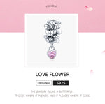 Accessori per bracciale fai da te con perline floreali in argento sterling S925, SCC1485