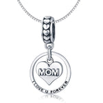 Regalo per la festa della mamma S925 Sterling Silver Tribute to Mothers Love Beads Accessori per bracciali fai da te, Bead, Bead+Necklace