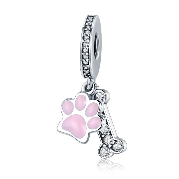 Perline argento 925 con impronta cane per bracciali