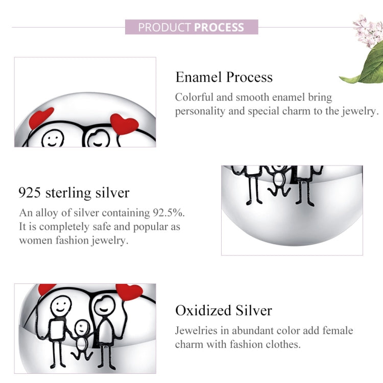 Accessori per bracciale fai da te con perline in argento sterling S925 Amo la mia casa