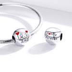 Accessori per bracciale fai da te con perline in argento sterling S925 Amo la mia casa