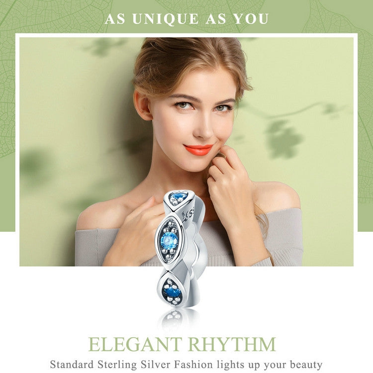 Perline sciolte in argento sterling S925 con perline Lucky Eyes Bracciale fai da te perline in argento