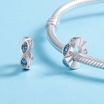 Perline sciolte in argento sterling S925 con perline Lucky Eyes Bracciale fai da te perline in argento