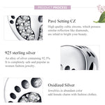 Bracciale fai da te con perline sfuse in argento sterling S925 con impronta a forma di cuore, perline in argento, SCC1395