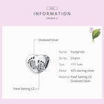 Bracciale fai da te con perline sfuse in argento sterling S925 con impronta a forma di cuore, perline in argento, SCC1395