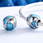 Accessori per braccialetti fai-da-te con perline sparse in argento sterling S925 in tutto il mondo