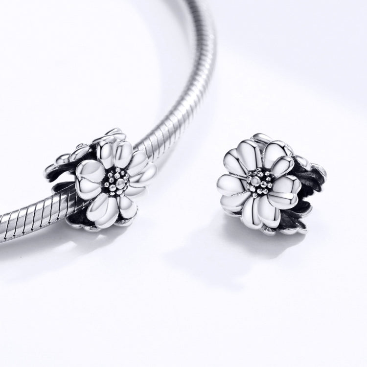 Accessori per bracciale fai da te con perline sciolte in argento sterling S925 con perline floreali, SCC1486