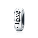 Regalo per la fidanzata Argento sterling S925 Ti amo sempre, perline a forma di cuore
