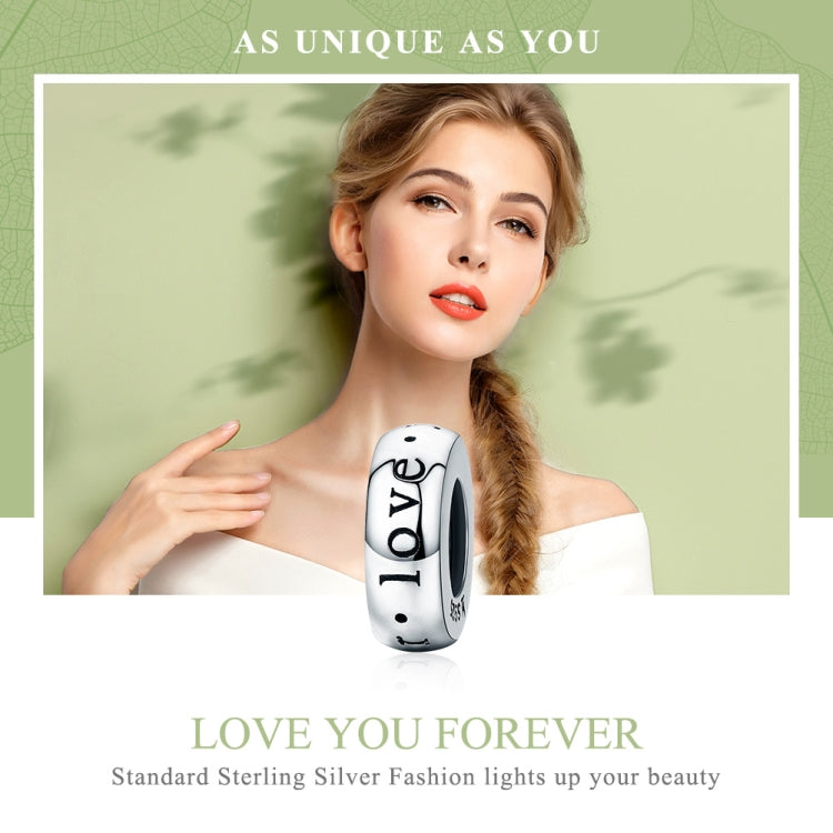 Regalo per la fidanzata Argento sterling S925 Ti amo sempre, perline a forma di cuore